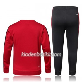 Barn AC Milan Trenings Collegegenser Set 2017-18 Rød